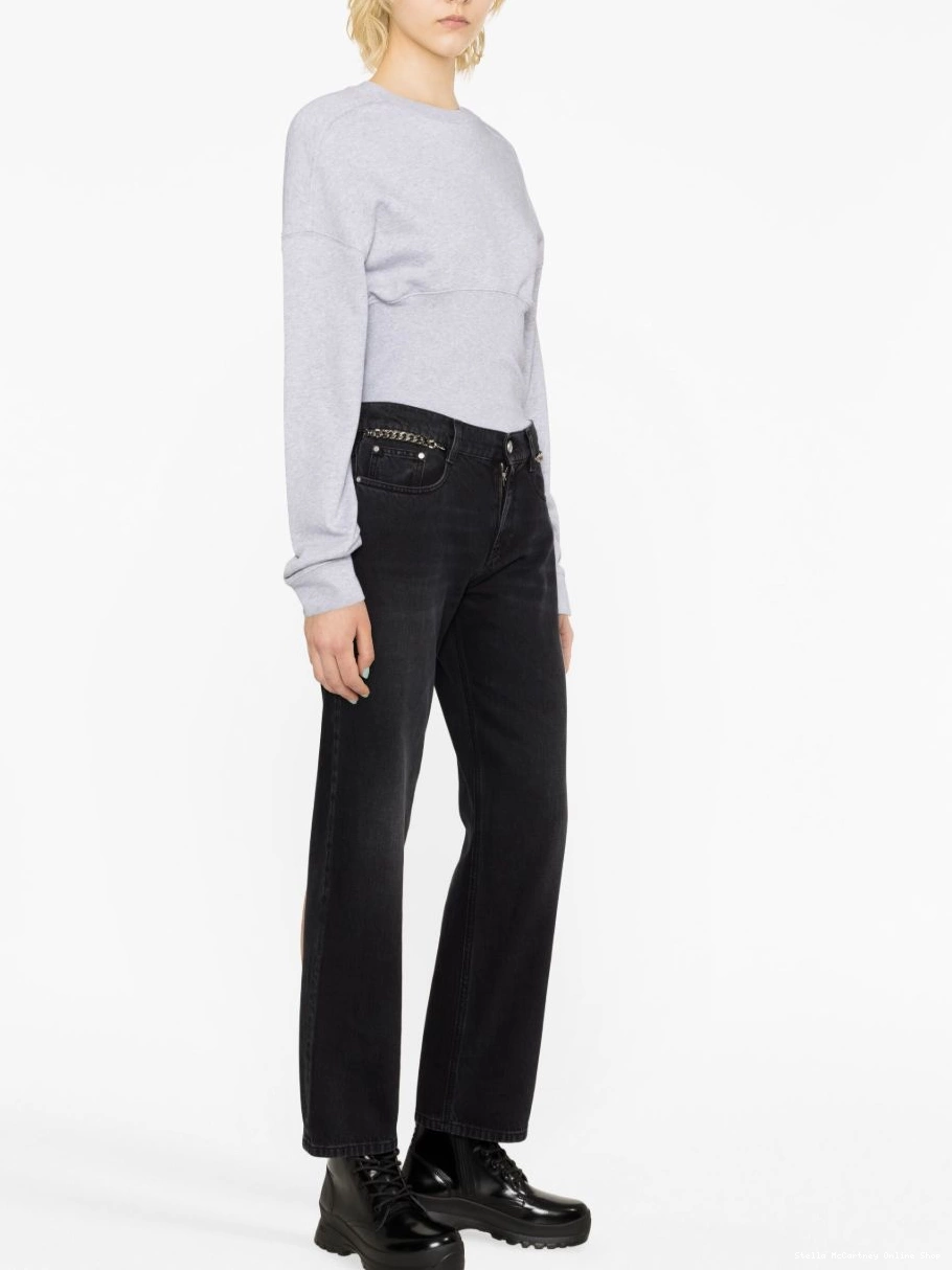Affordable Women chain-embellished jeans McCartney Stella slim-leg Falabella 0329